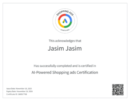 shopping ads certificate-1 shopping ads certificate-1