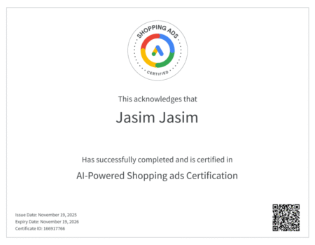 shopping ads certificate-1